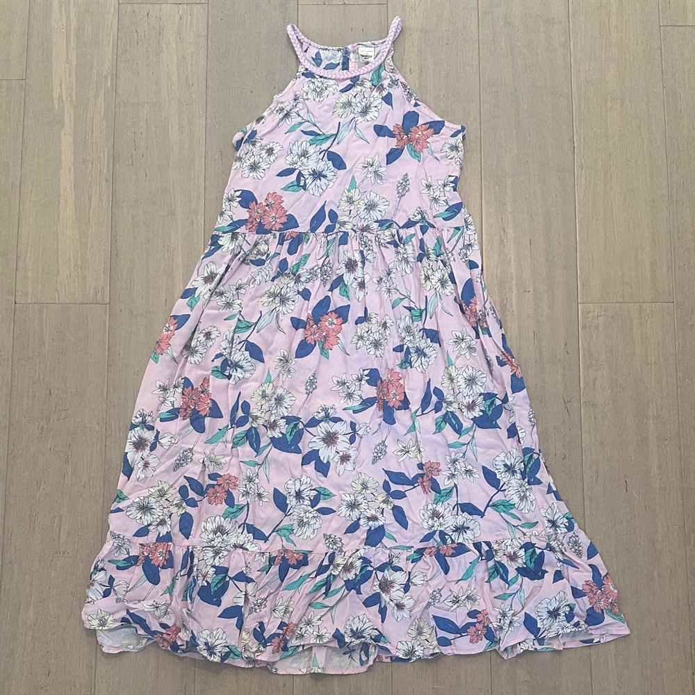 OshKosh B'gosh Pink Floral Halter Maxi Dress for Girls